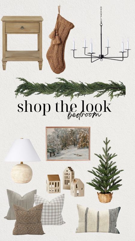 Shop the bedroom mood board dressed up for the Christmas and winter season! Decor and furniture ideas from wayfair and target 

#LTKstyletip #LTKHoliday #LTKhome