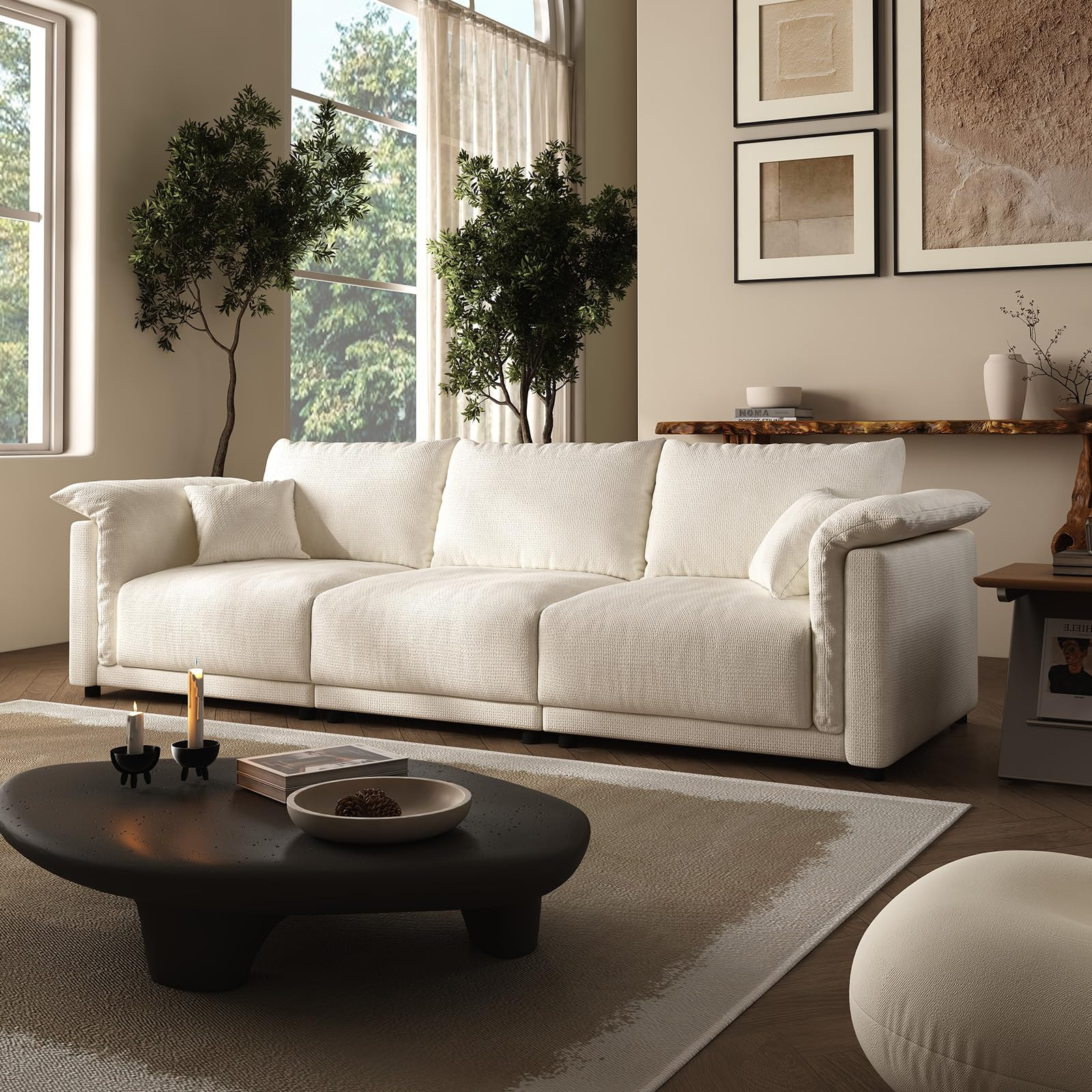 98.5" Cloud Modular Cloud Sofa Couch, Comfy Shape Extra Deep Seat Sofa Couch for Living Room,Mode... | Amazon (US)