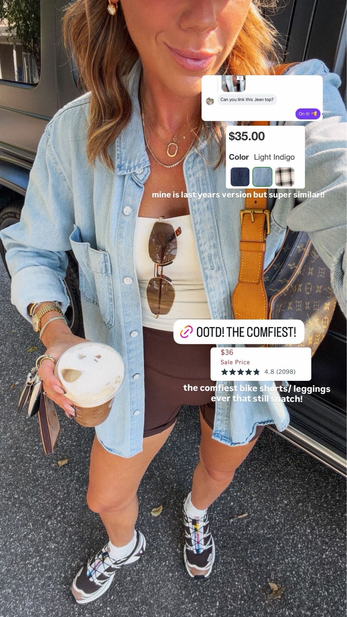Comfy casual ootd! Small button down xs tank and shorts shoes tts!

#LTKdayinmylife #LTKootd #LTKfitnessgoals