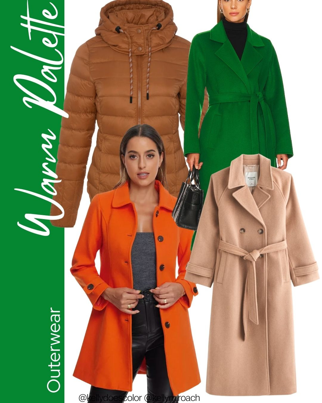 Your fall and winter coats and outerwear don't have to be black! Find a colorful coat in your seasonal palette! The Warm palette's colors lean yellow, and strike a balance between earthy and bright!  

 #LTKSeasonal #LTKOver40 #LTKStyleTip