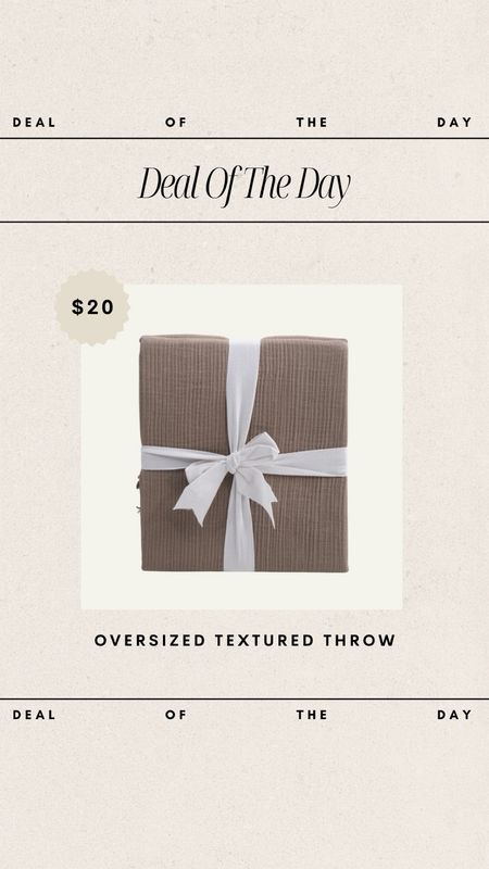 Deal of the Day - Oversized Textured Throw // only $20!

TJMaxx finds, throw blanket, tjmaxx favorites, brown blanket, textured throw blanket, deal of the day, affordable home decor, budget friendly home decor, budget friendly bedding, affordable bedding 

#LTKfindsunder50 #LTKhome