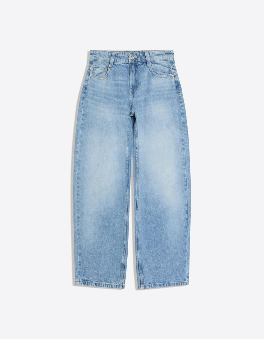 Low-rise baggy barrel jeans | Bershka UK