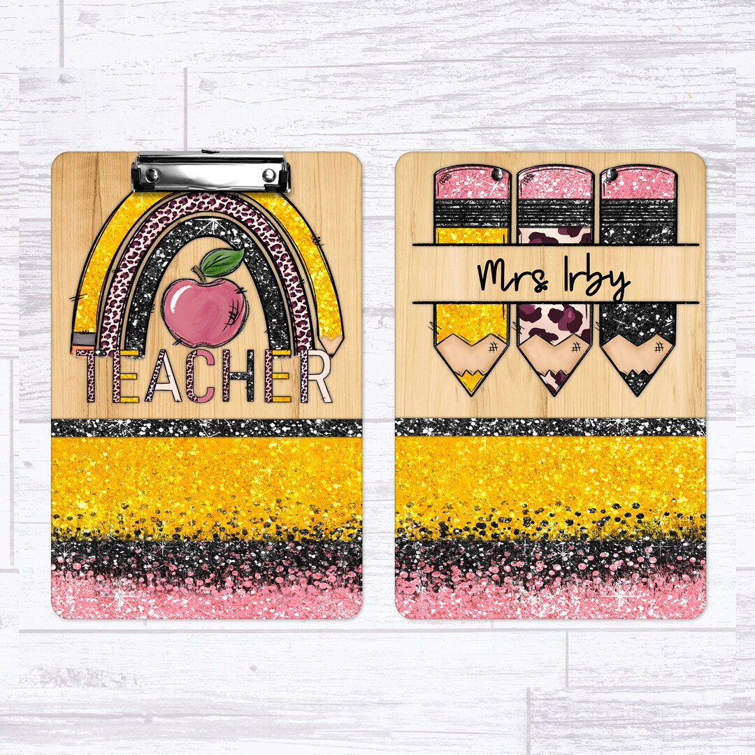 Personalized Teacher Clipboard, Teacher Gift, Clip Board Design 59 - Etsy | Etsy (US)