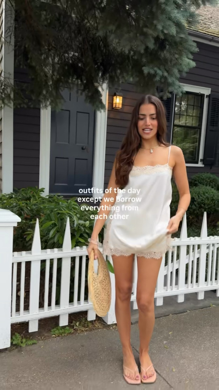 Outfits of the day except we borrow everything from each other! 🤍 @Aritzia @Dynamite Clothing 

Aritzia satin set
Dynamite white set
Resort wear
Summer outfit
Vacation outfit 
Polka dot dress
Summer sandals

#LTKgrwm #LTKootd #LTKSeasonal