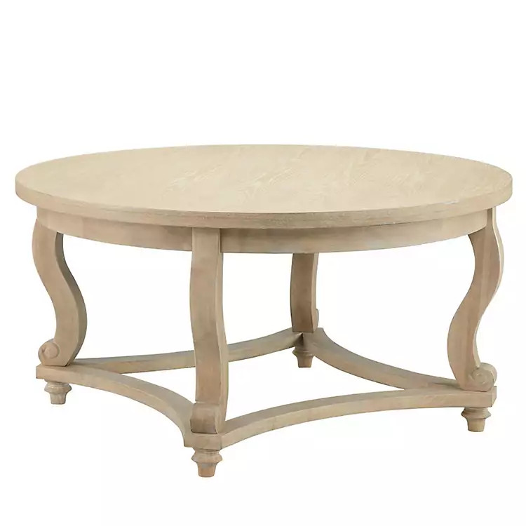 Tan Martha Stewart Round Coffee Table | Kirkland's Home
