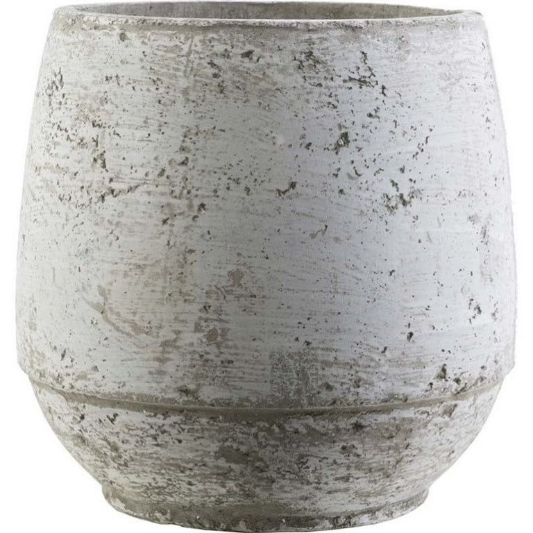 Surya Rome 10.2" x 10.4" Cement Pot in Ivory | Walmart (US)
