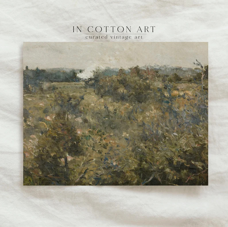 PRINTABLE Vintage Landscape Study Painting / Antique Nature Scenery Print / Country Wall Art Digi... | Etsy (US)