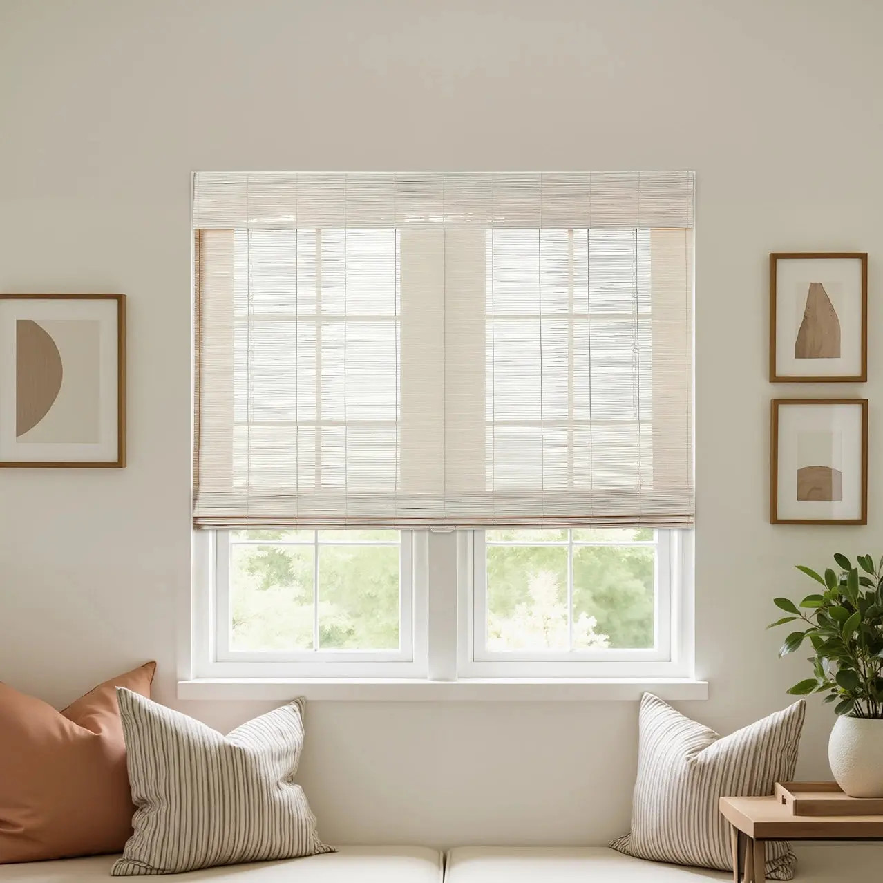 Sybil Bamboo Roman Shade Cordless | TWOPAGES