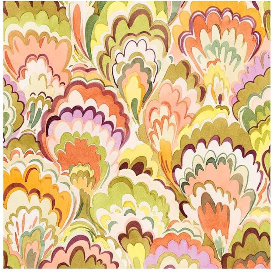 Caspari Marbled Ceramica Rspbrry & Chartreuse Boxed Cocktail Napkins - 40 Cocktail Napkins per Bo... | Amazon (US)