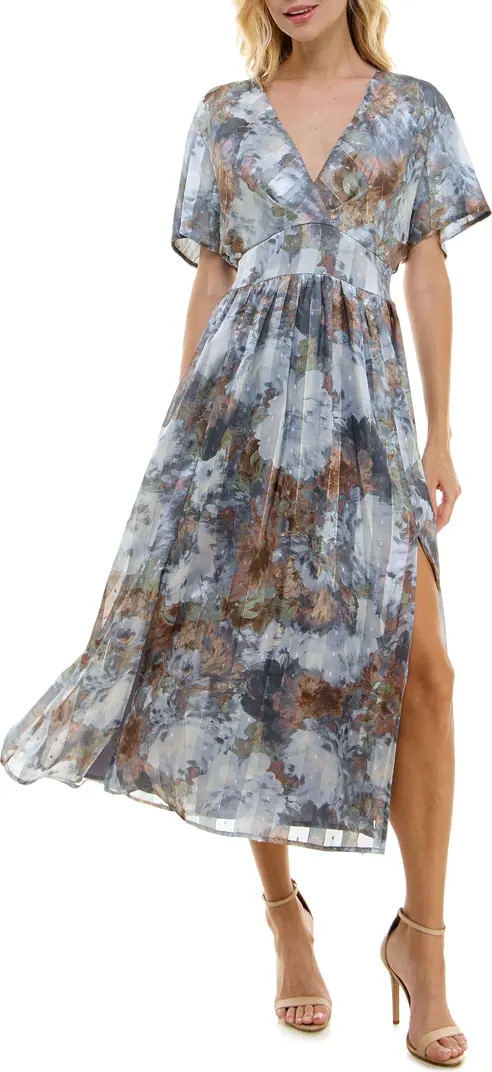 Metallic Dolman Sleeve Maxi Dress | Nordstrom