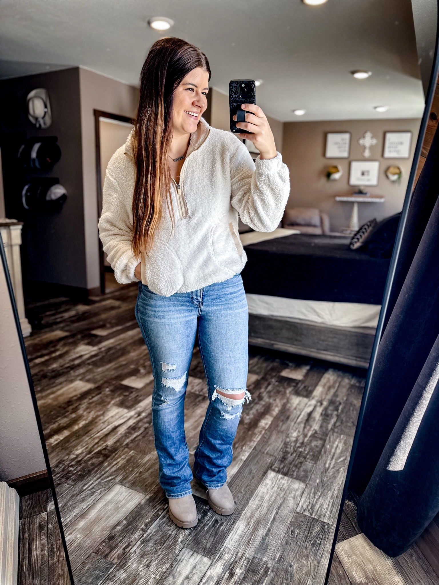 Sharing some of my favorite Walmart fashion finds! I wish you could feel just how soft this plush pullover is! Would you believe me if I said it’s only $10?! Like seriously?! I’m wearing my normal size medium and am loving the cinched waste band! And the boots (I’m in my normal size 10)….. they are on roll back for $19.98! Seriously, I cannot get over these prices 🤯 

#walmartfashion #walmart #giftideas #rollback #salealert

#LTKFindsUnder50 #LTKSaleAlert #LTKMidsize