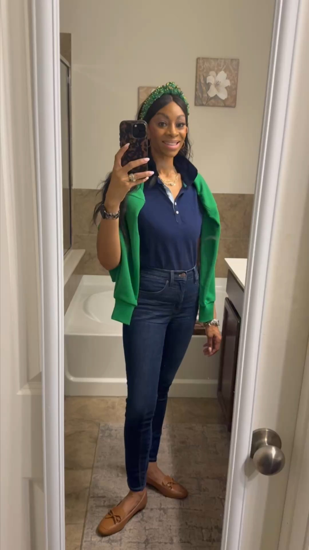 Preppy chic for today’s look—pique polo (S), denim (25), and my go-to loafers (8). Tap to shop and recreate this outfit!

#LTKPetite #LTKOver40 #LTKStyleTip