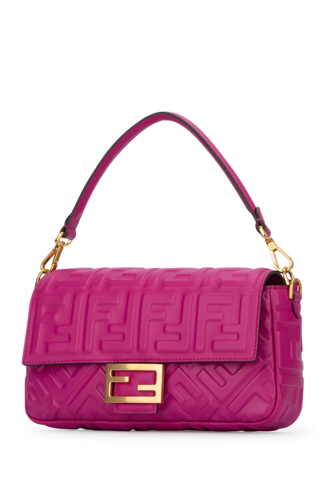 Fendi Baguette FF Embossed Shoulder Bag | Cettire Global