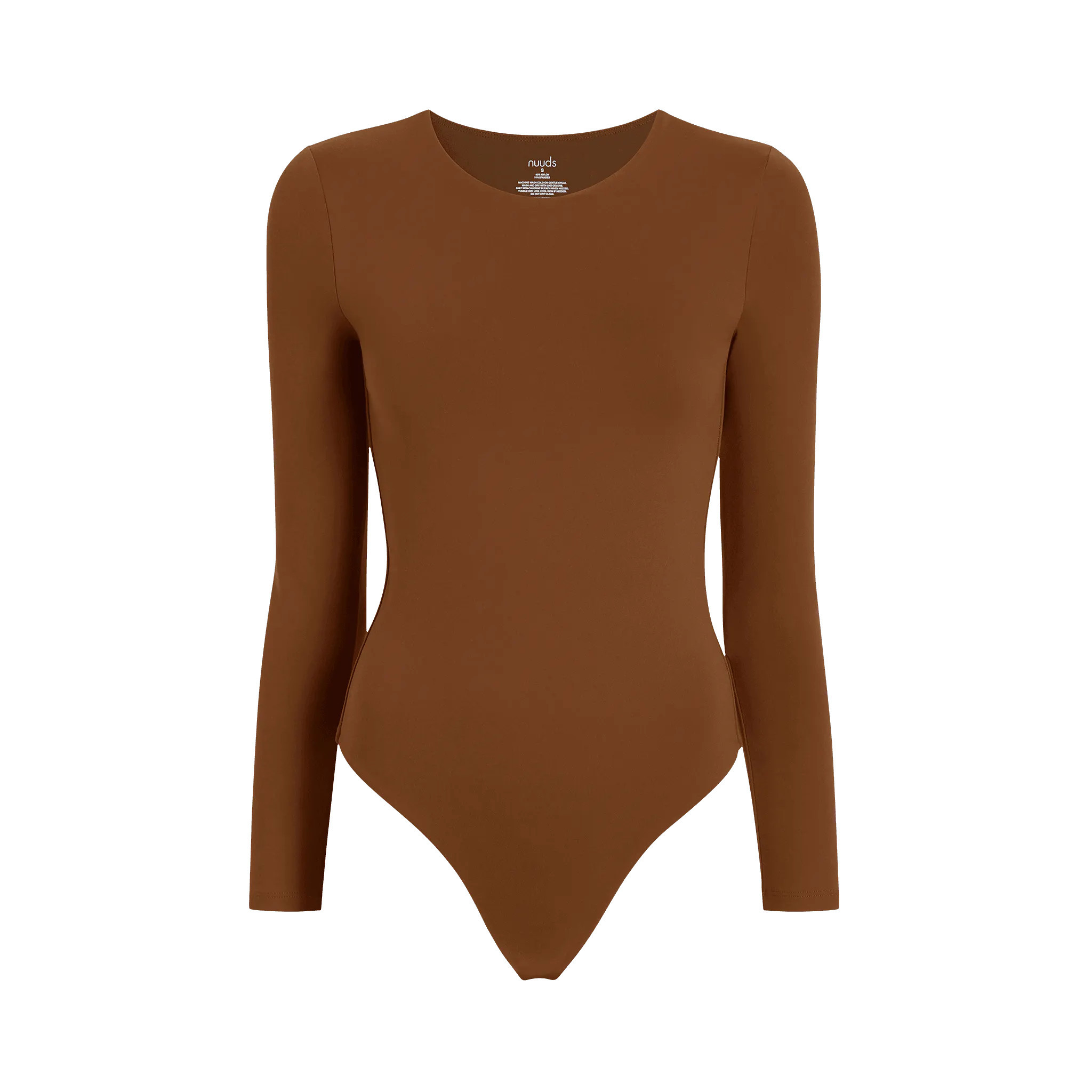 Long Sleeve Crewneck Bodysuit | Chocolate - nuuds | nuuds