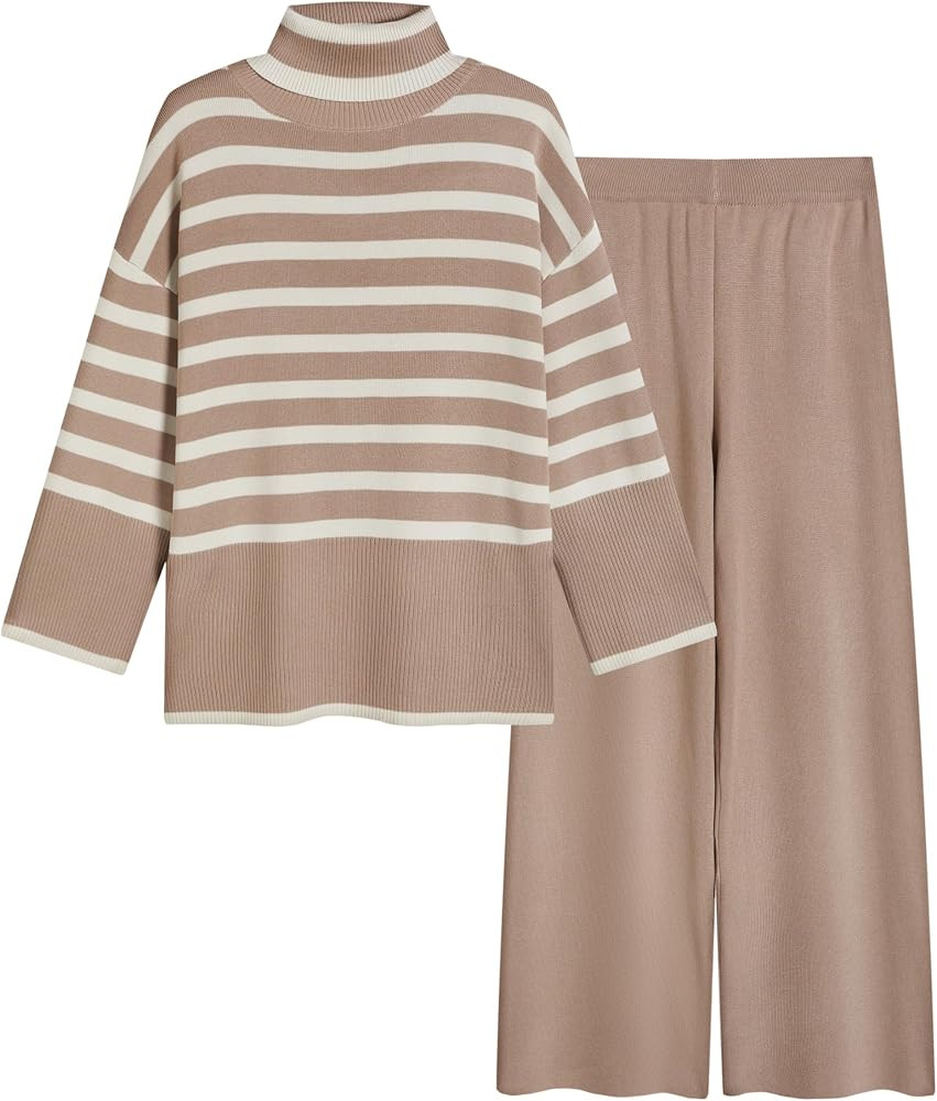 Tanming Women's Striped Sweater Sets 2 Piece Lounge Set | Amazon (US)