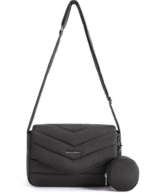 BAGSMART Crossbody Bags for Women, Quilted Puffer Shoulder Bag, Handbag Small Purses for women | Amazon (US)