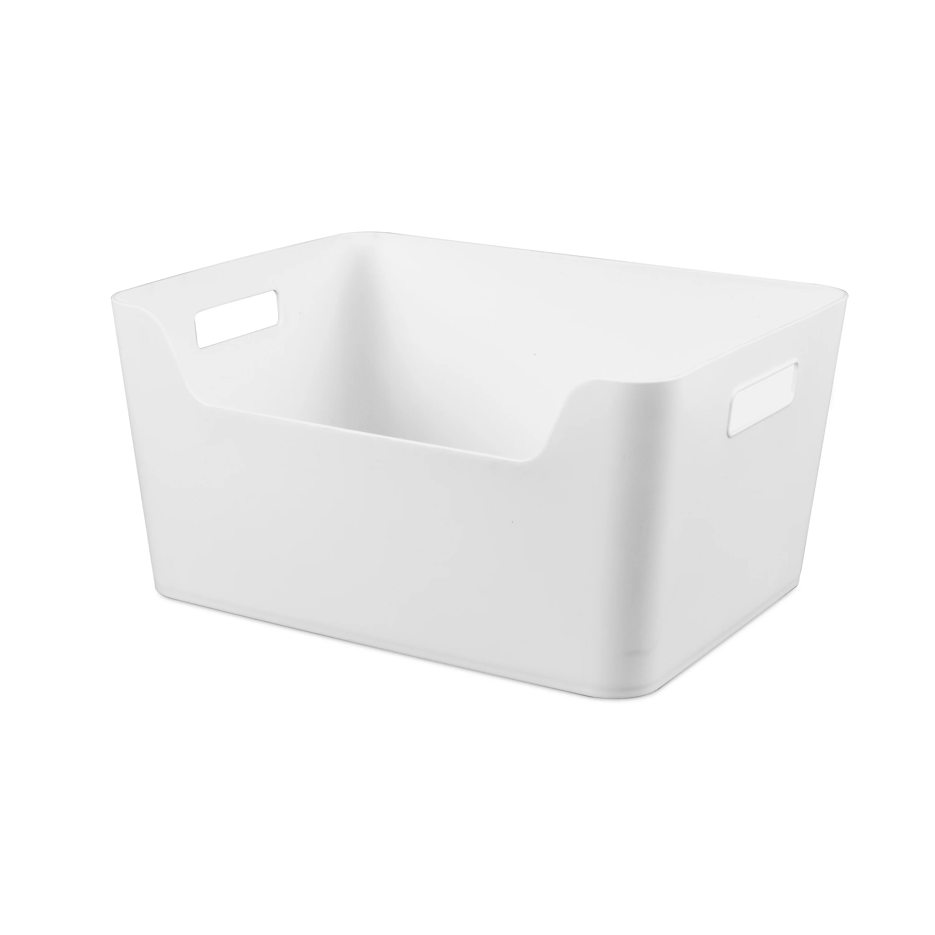 Mainstays Extra Large Easy Access Plastic Storage Bin, White | Walmart (US)