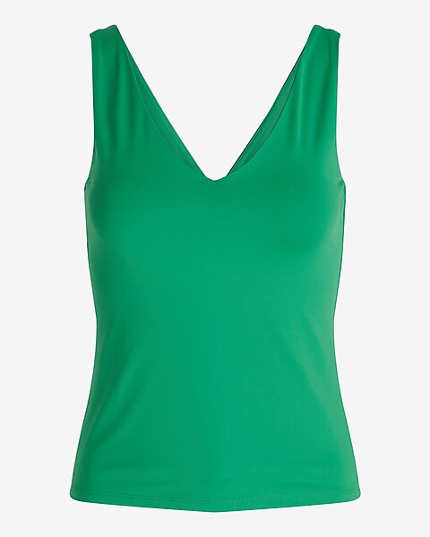 Body Contour High Compression Double V-Neck Tank | Express