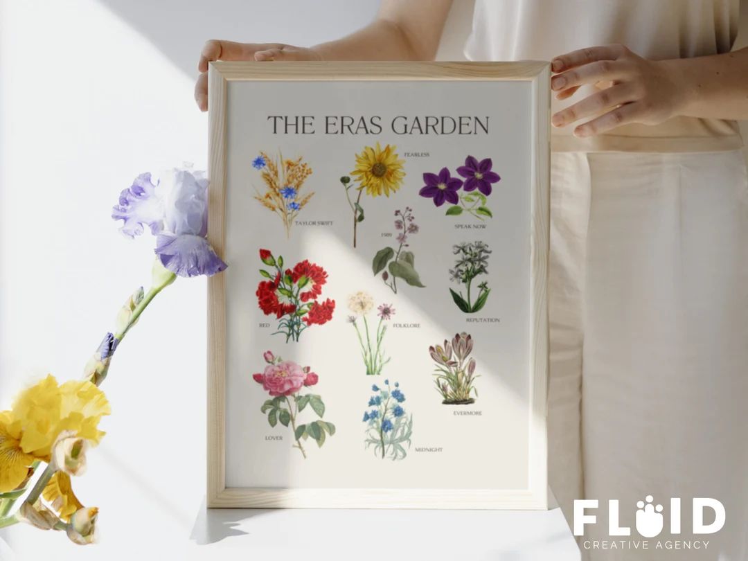 The Eras Garden Floral Print DIGITAL, Taylor Poster, ERAS Tour - Etsy | Etsy (US)