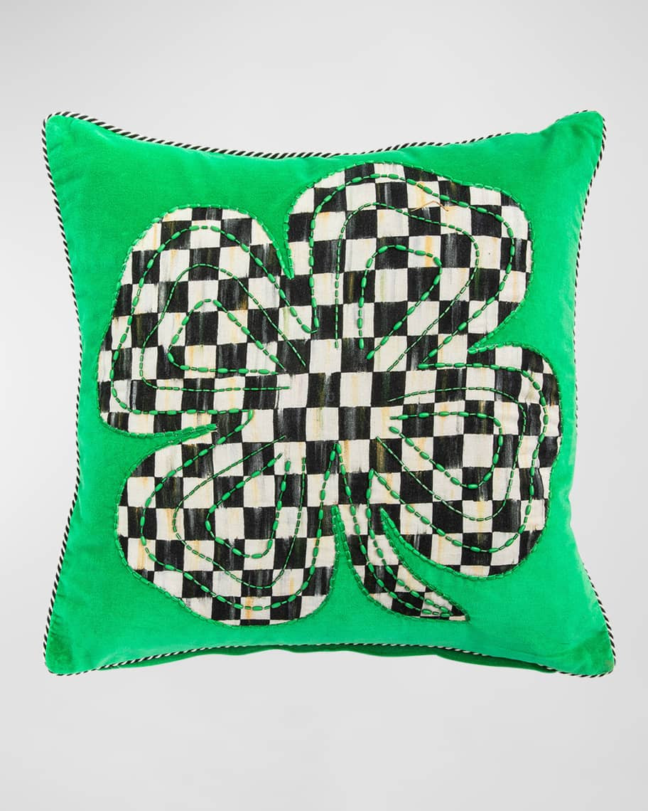 Courtly Clover Pillow | Neiman Marcus