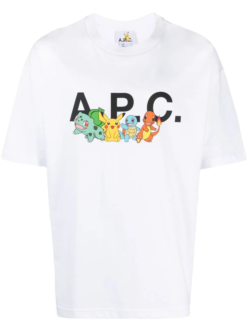 A.P.C. x Pokémon logo-print Cotton T-shirt - Farfetch | Farfetch Global