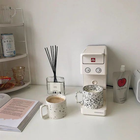 Coffee Mug, Retro Ceramic Splash Ink Wave Dot Mug, Coffee Milk Mug, Minimalist Design Mug, Cerami... | Etsy (US)