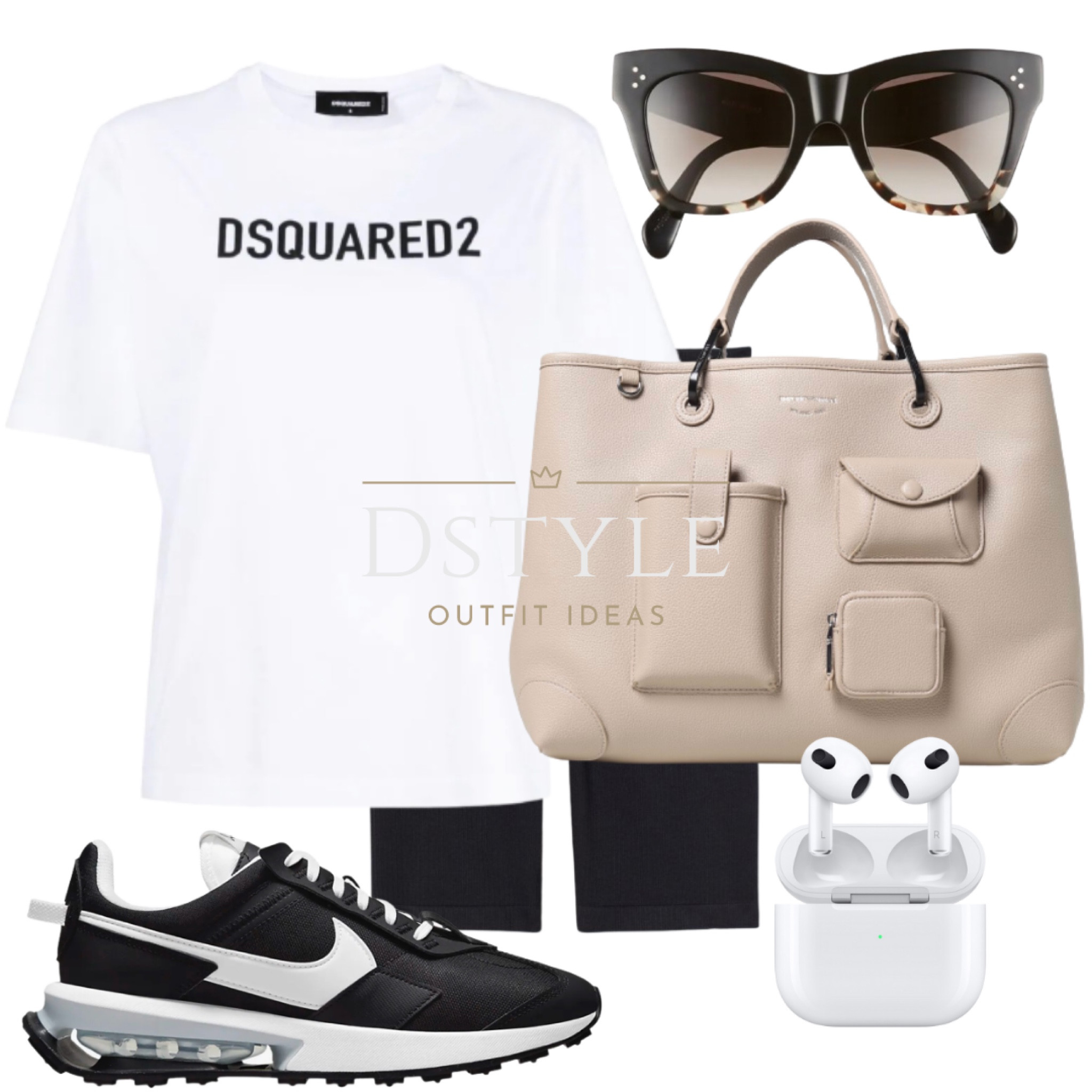 Style on the Move: Embrace the Comfort and Style of Black Biker Shorts paired with a  White Tee. Complete the Look with Nike Air Max in Black and White (44% off!) for that Athletic Edge. Don't Miss the Stunning Tote Bag (30% off!) to Carry Your Essentials in Style. Perfect for Gym Sessions, Casual Hangouts, or Running Errands, this Outfit Blends Fashion and Function. Score Big Discounts and Amp Up Your Activewear Game Today! 💪🛍️

#LTKsalealert #LTKFitness #LTKstyletip