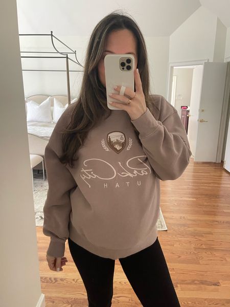 Abercrombie destination sweatshirts, these run true to size but size up for more oversized fit (or to fit over the bump). Wearing M here! Use code CYBERAF for extra 15% off! 

#LTKCyberWeek #LTKbump #LTKfindsunder50