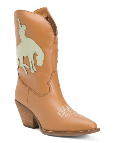 Leather Buck Western Boots | TJ Maxx