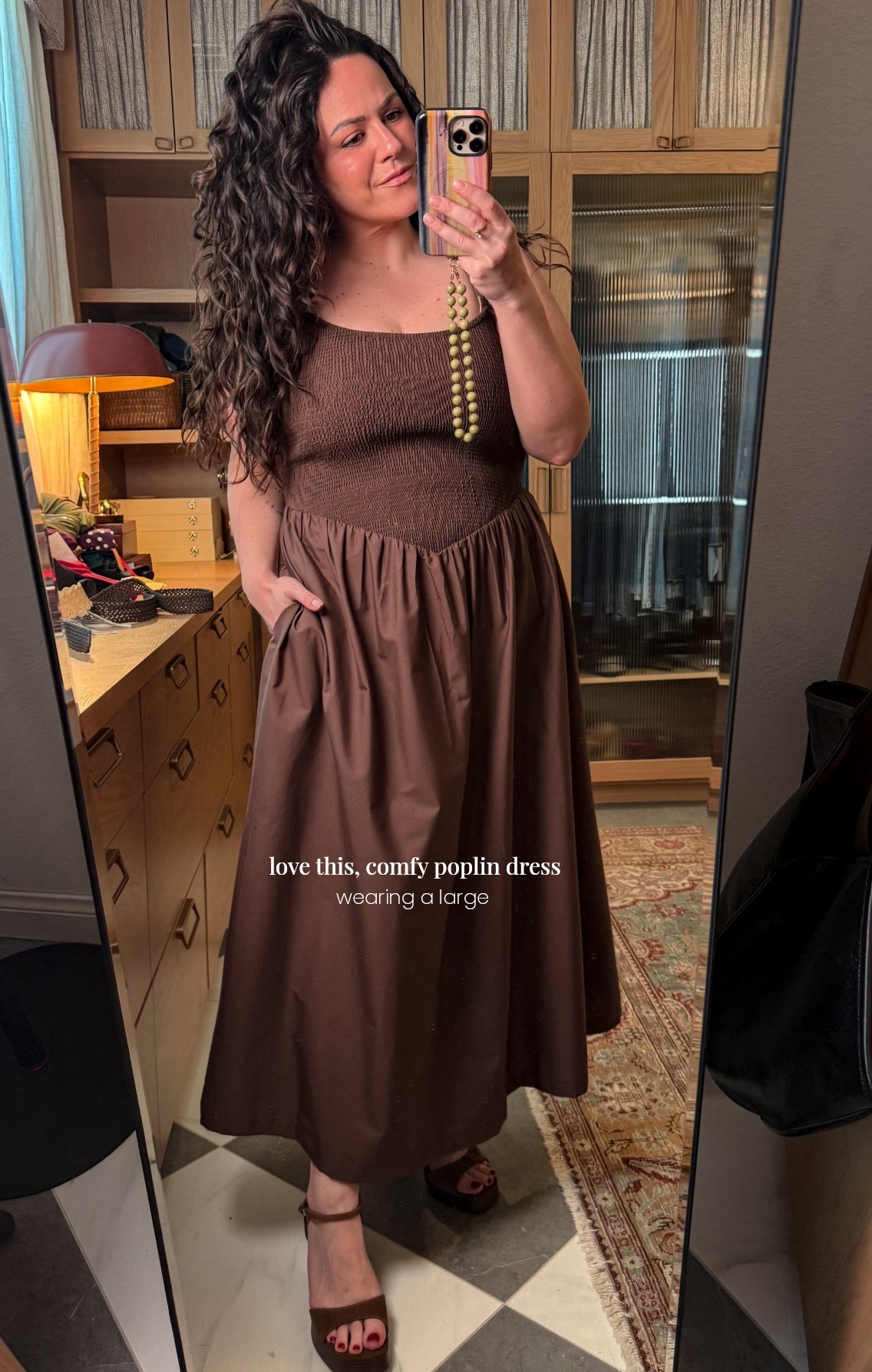 Trying on some midsize vacation dresses, loved this one & it has pockets!!!! wearing a size large i am a size 14, 38dd & 5’6. 

#LTKMidsize #LTKootd #LTKOver40