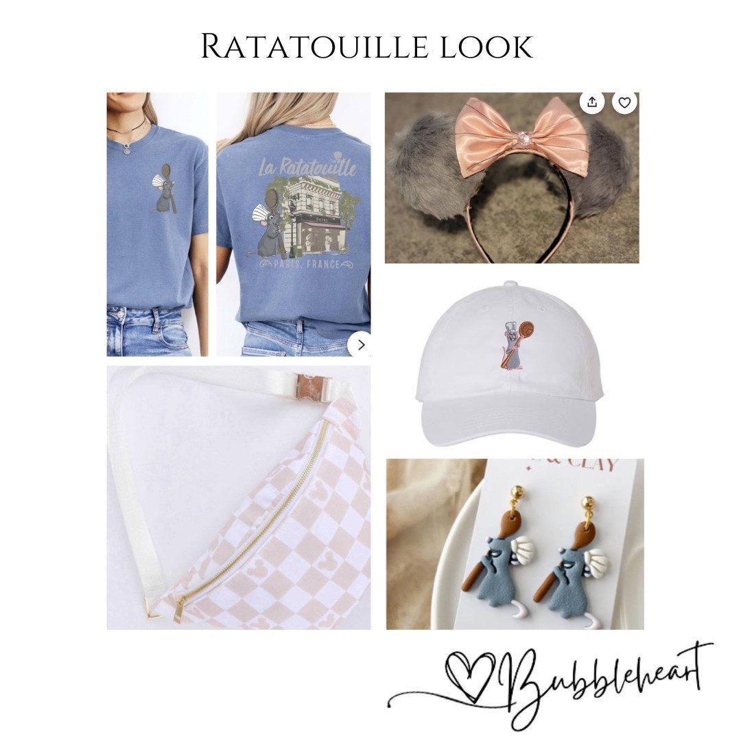 Disney trip Ratatouille inspired #ratatouille #remy #disneylook #disneyoutfit #disneyears #ratatouilleears #remyears #minnieears #remyearrings #ratatouilleearrings #disneyearrings #disneyslingbag #themeparkbag 

#LTKOver40