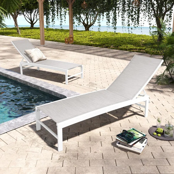 Antrea 75.79" Long Reclining Chaise Lounge Set | Wayfair North America