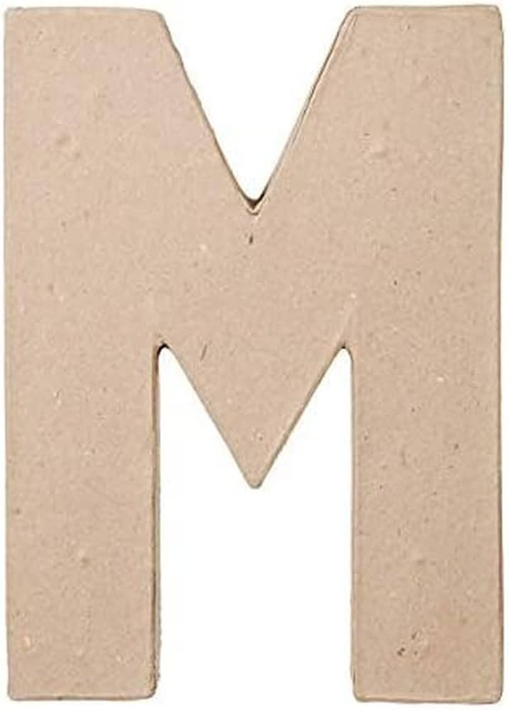 Paper Mache Letter - M - 8 x 5.5 x 1 inches | Amazon (US)