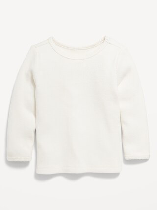 Cozy Long-Sleeve Thermal-Knit T-Shirt for Toddler Girls | Old Navy (US)
