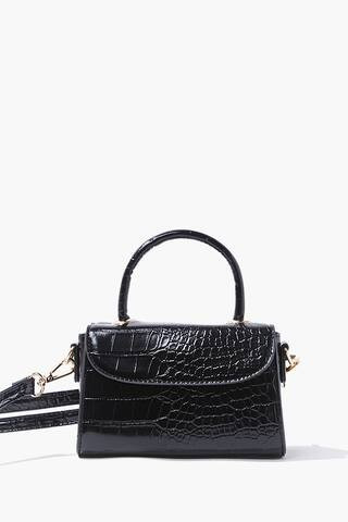 Faux Croc Leather Crossbody Bag | Forever 21 (US)
