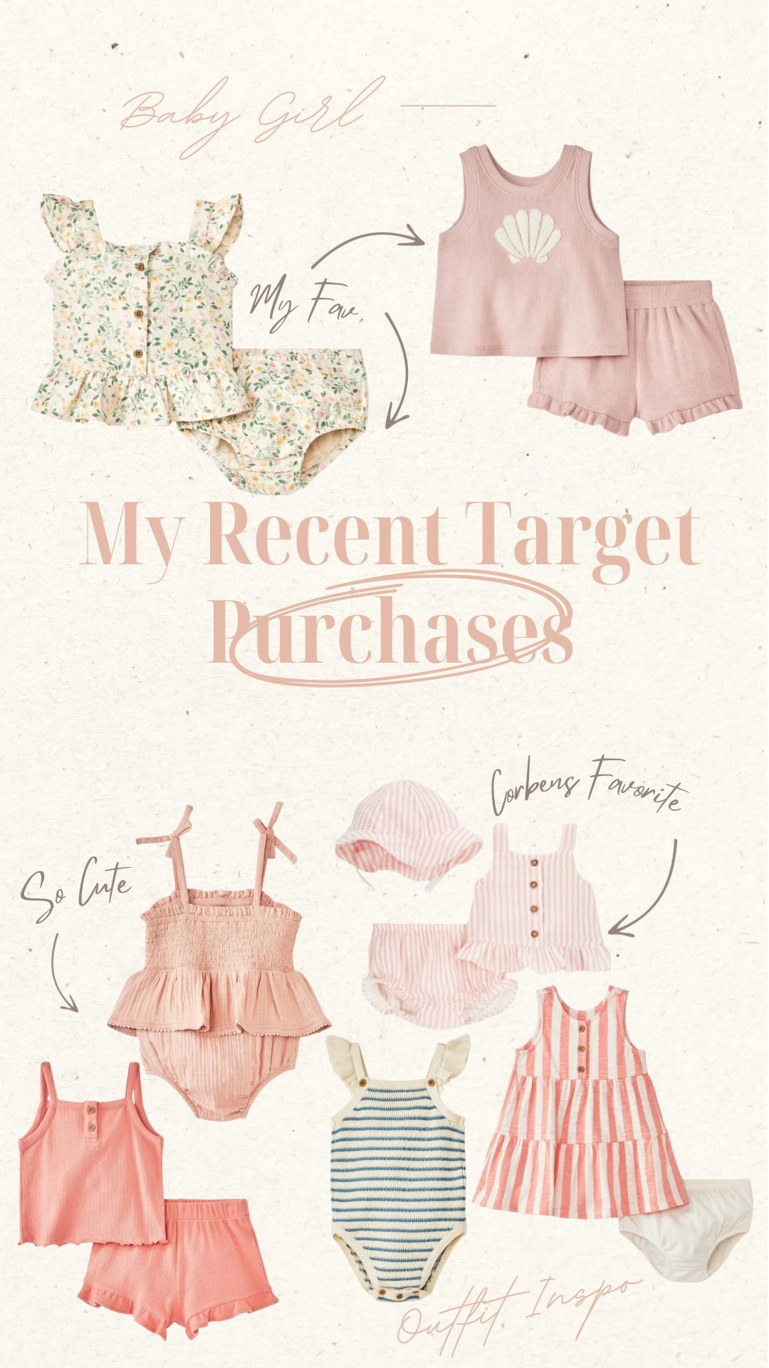 Cute baby girl clothes now at target 

#babygirl #infamtgirl #summerbaby #target #targetfinds #targetstyle #targetbaby #littlegirl #babybeach  

#LTKKids #LTKSaleAlert #LTKFindsUnder50