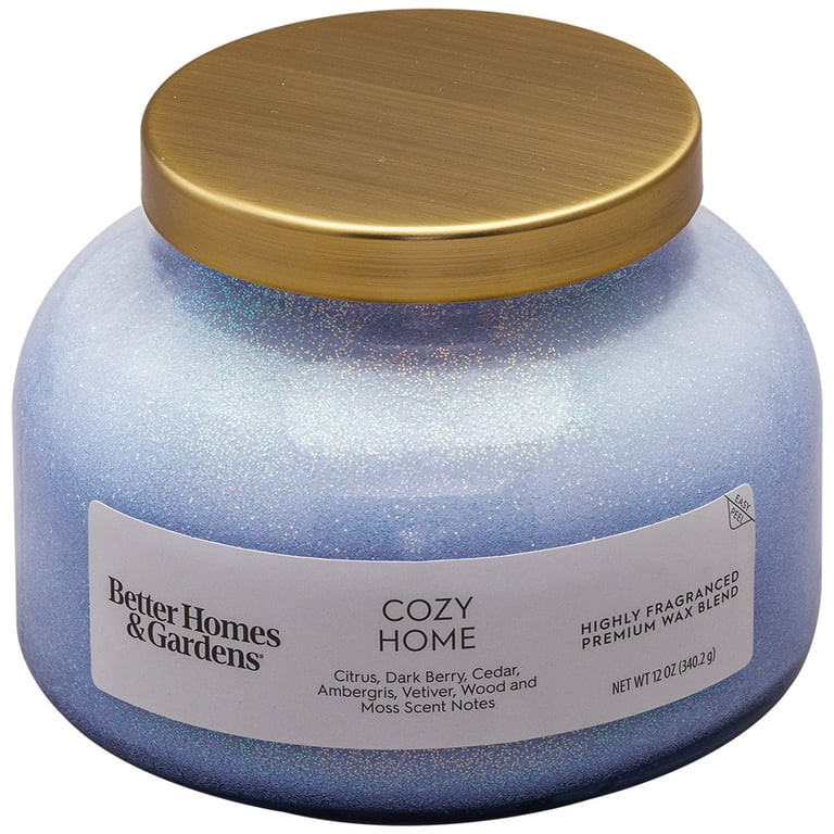Better Homes & Gardens 1-Wick Holiday Scented Glitter Jar Candle, Cozy Home, 12oz. | Walmart (US)