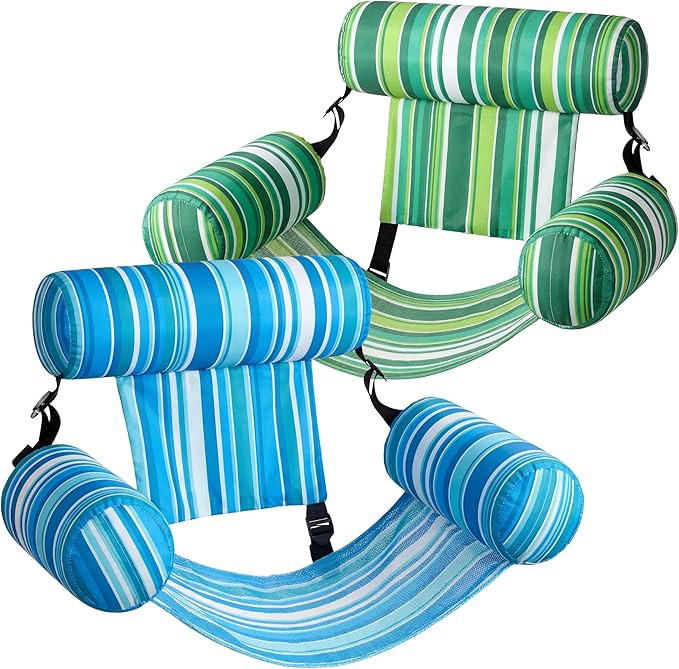SLOOSH Inflatable Pool Floats Adult,2 Packs Floating Lounge Chairs,Blow up Pool Noodles for Adult... | Amazon (US)