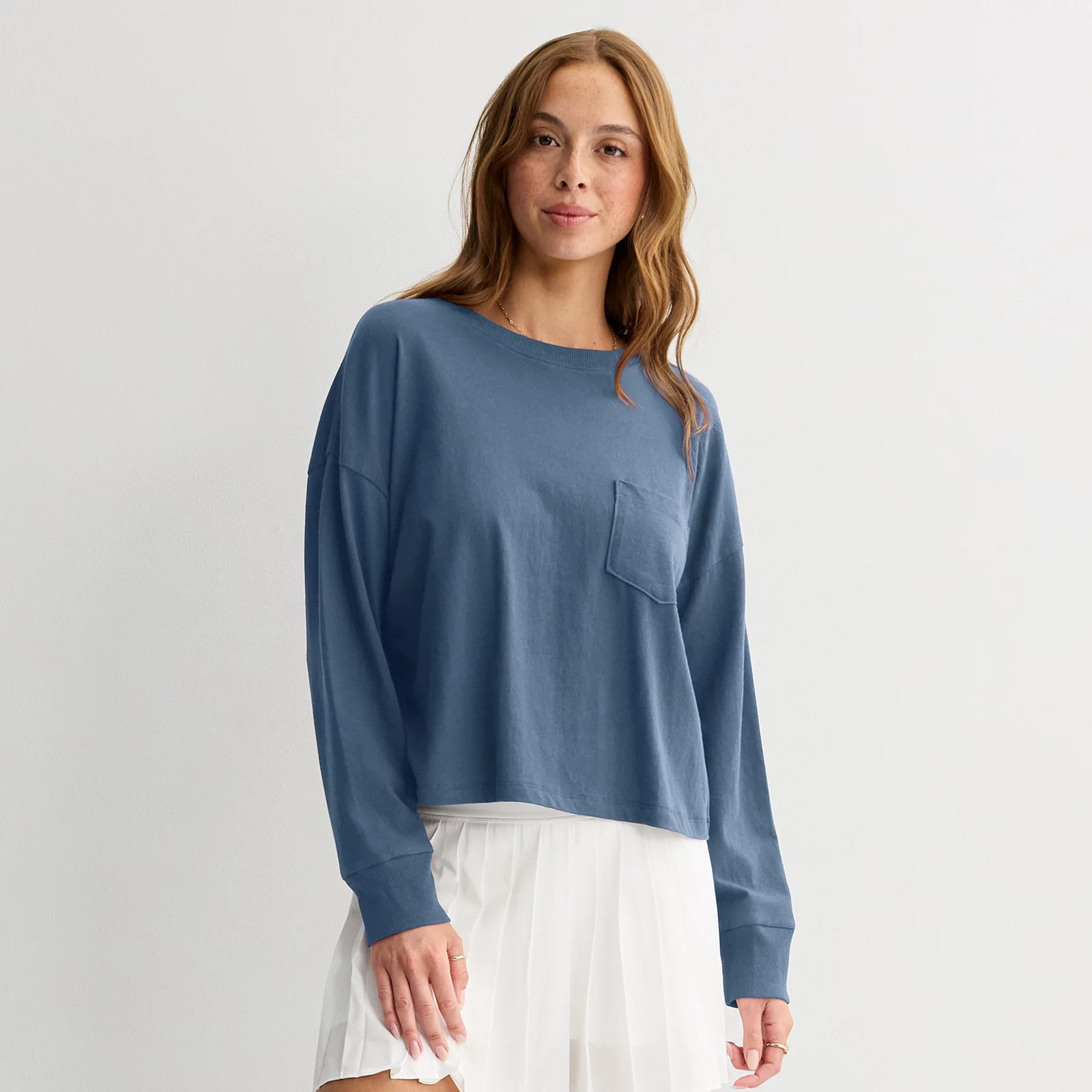 Juniors' SO\u00ae Boxy Long Sleeve Cropped TopSO | Kohl's