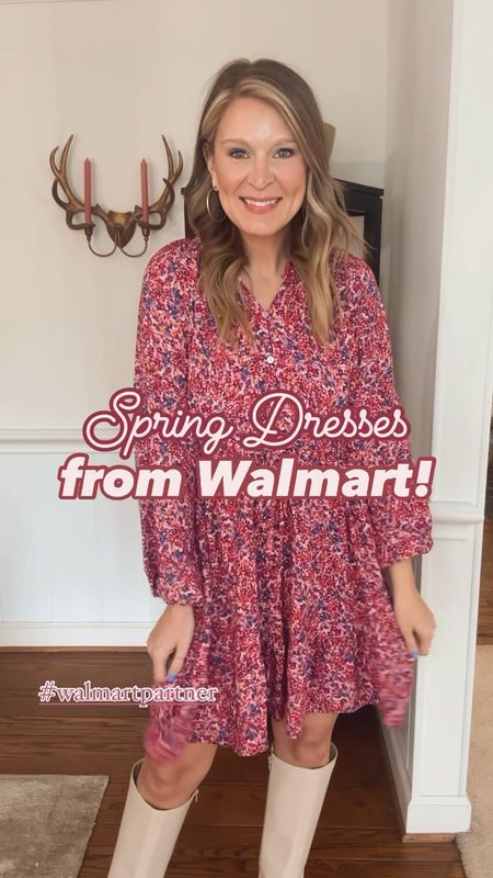 New spring dresses from Walmart! 🩷
#walmartpartner

Spring dresses are rolling into Walmart and I’m ready for it! I love the colors in these and that they can be worn now with layers and boots but also with sandals or sneakers! I’m in a M - runs tts.
I’ve linked more spring finds, including sweaters and sandals!
#walmartfashion #walmart @walmartfashion

#LTKfindsunder50 #LTKstyletip