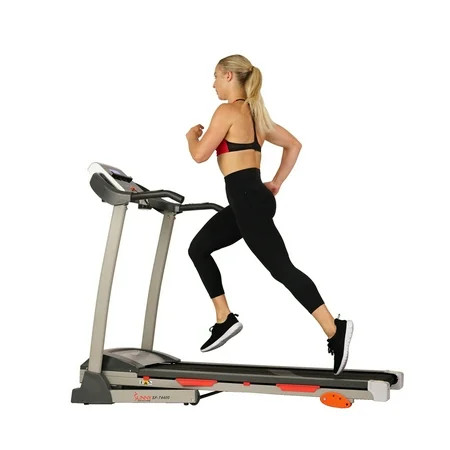 Sunny Health & Fitness Treadmill with Manual Incline Pulse Sensors Folding LCD Monitor for Exercise  | Walmart (US)