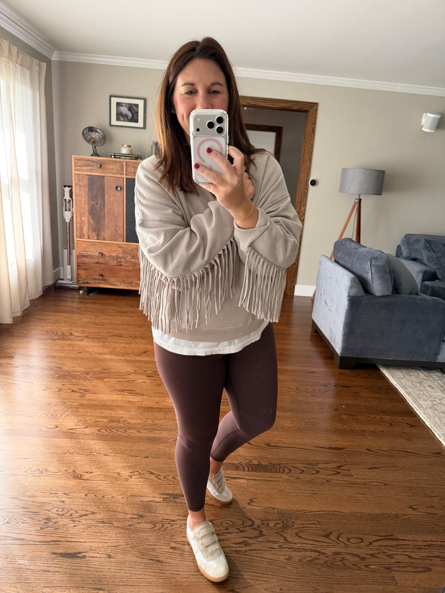 This fringe sweatshirt is under $50 and an instant mood boost! I’m wearing a L  

#LTKStyleTip #LTKFindsUnder50 #LTKSeasonal