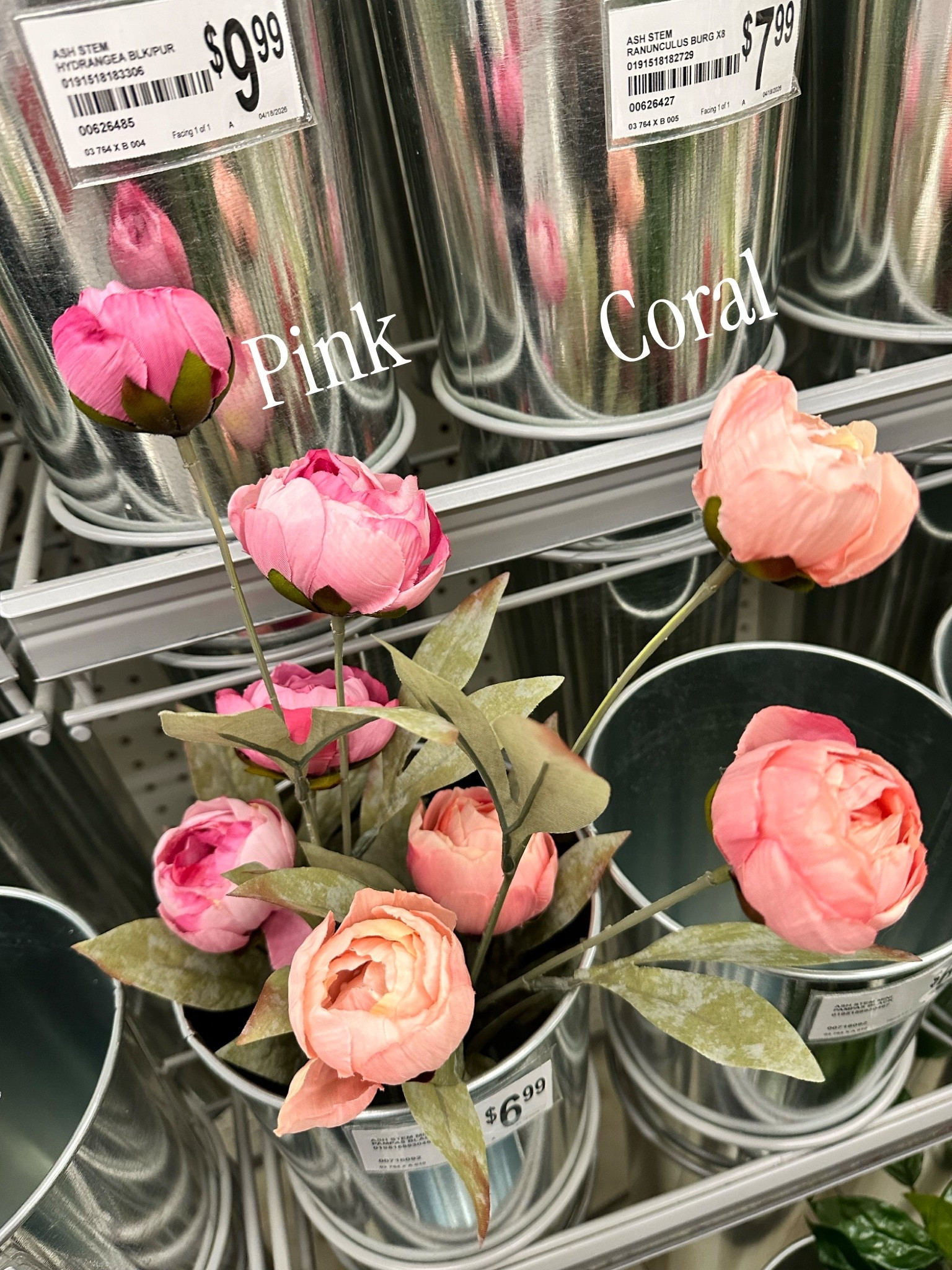 Pink and coral faux peony stems by Ashland

#LTKHome