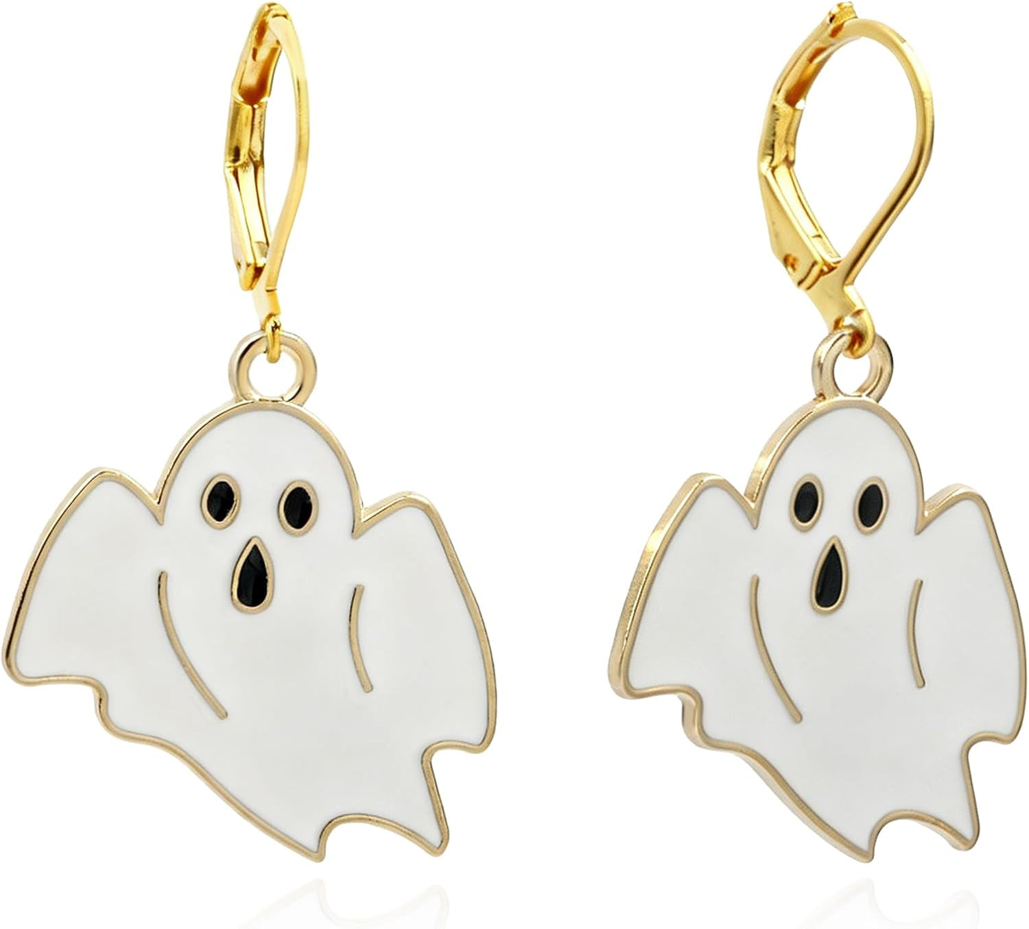 Cute Spooky Enamel Halloween Ghost Dangle Earrings for Women | Amazon (US)