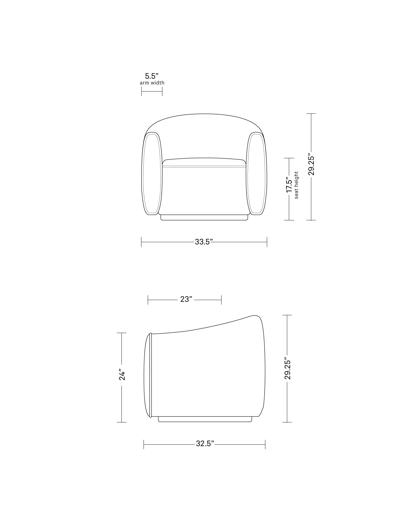 Lawson Swivel Chair with Contrast Piping | Interior Define