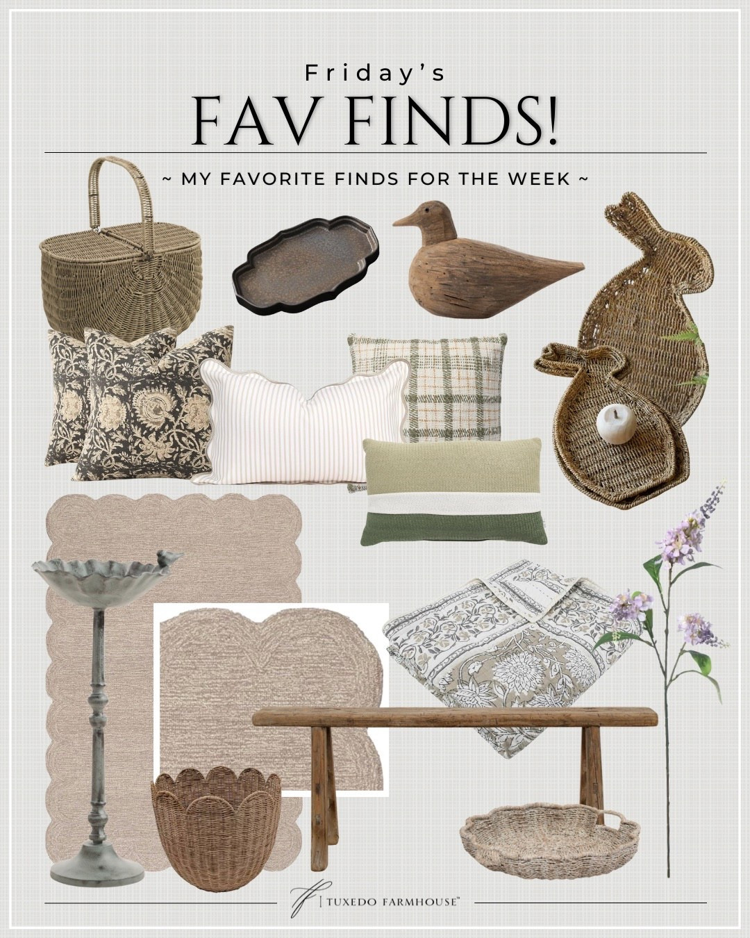 My favorite home decor finds for the week. Think rattan, florals, pillows, baskets, benches and rugs for a spring refresh  

#LTKSeasonal #LTKSaleAlert #LTKHome