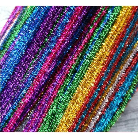 Visland 200Pcs Glitter Sparkle Pipe Cleaner Stem, Chenille Stem for DIY Art Creative Crafts Decor | Walmart (US)