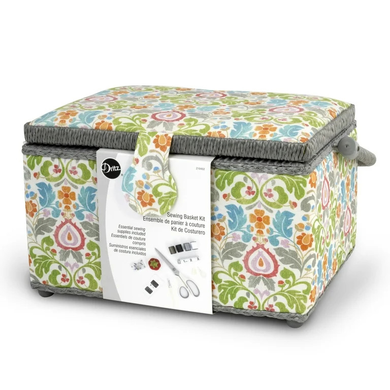 Dritz Essential Sewing Basket Kit, Medium - Walmart.com | Walmart (US)