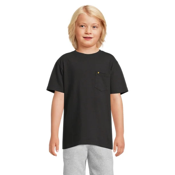 Wonder Nation Boys Short Sleeve Pocket T-Shirt, Sizes 4-18 & Husky | Walmart (US)