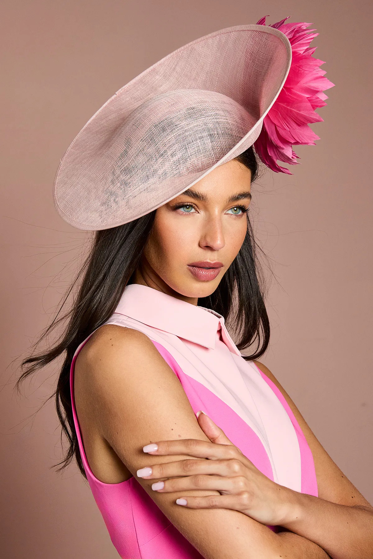 Pink Coast Lisa Tan Side Facing Feather Detail Fascinator | Debenhams | Debenhams UK